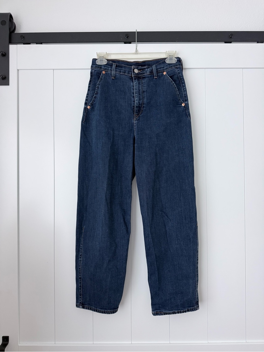 Levi’s Engineered 20th Anniv Barrel Mom Jeans W27 L24 India Ink Celliant Big E